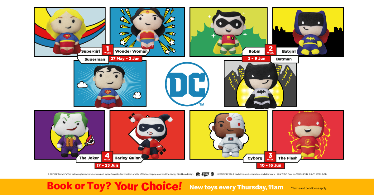 DC Superheroes Happy Meal® Toys Now Available at McDonald's