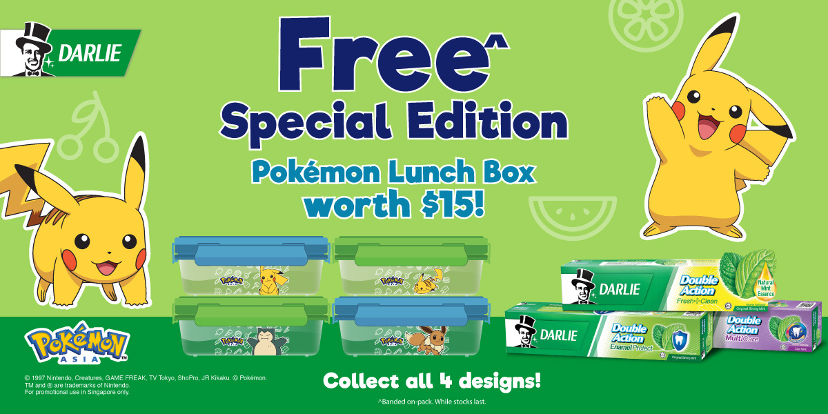 Free Special Edition Pokémon Lunch Box with purchase of Darlie toothpastes - 1