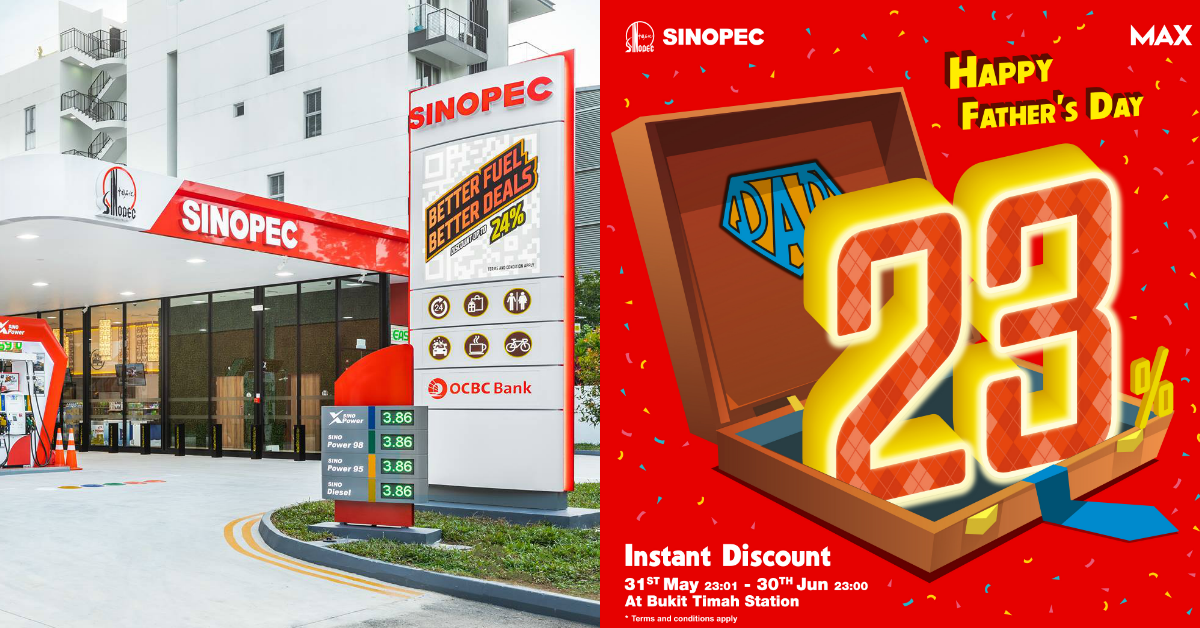 Sinopec offers 23% instant discount at Bukit Timah Station from 31 May - 30 Jun 2021