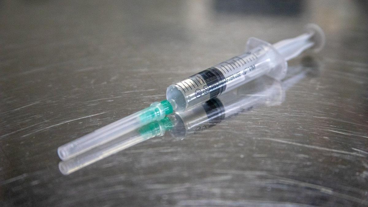 a syringe and needle