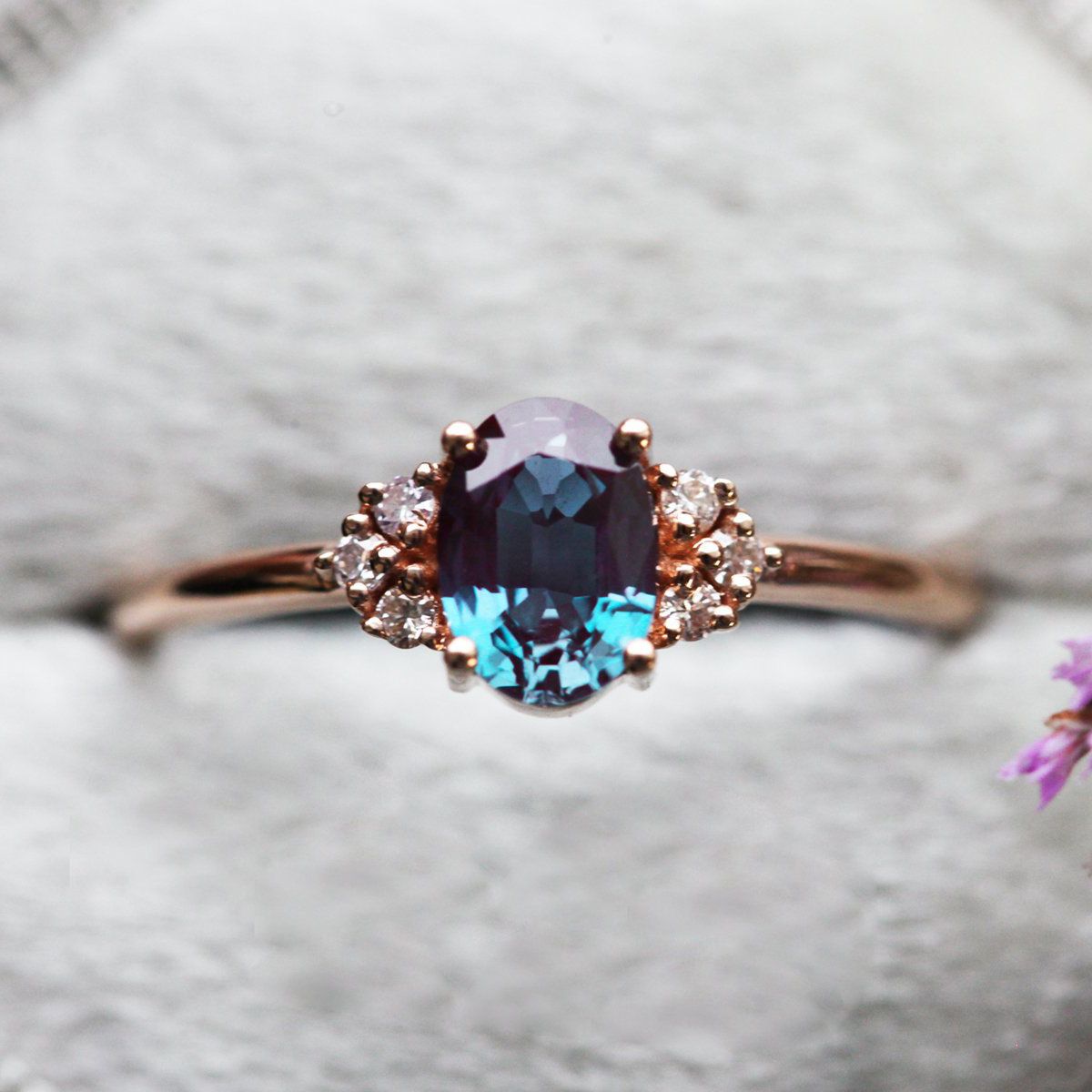 an alexandrite engagement ring