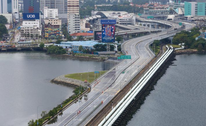 Empty Singapore Johor border