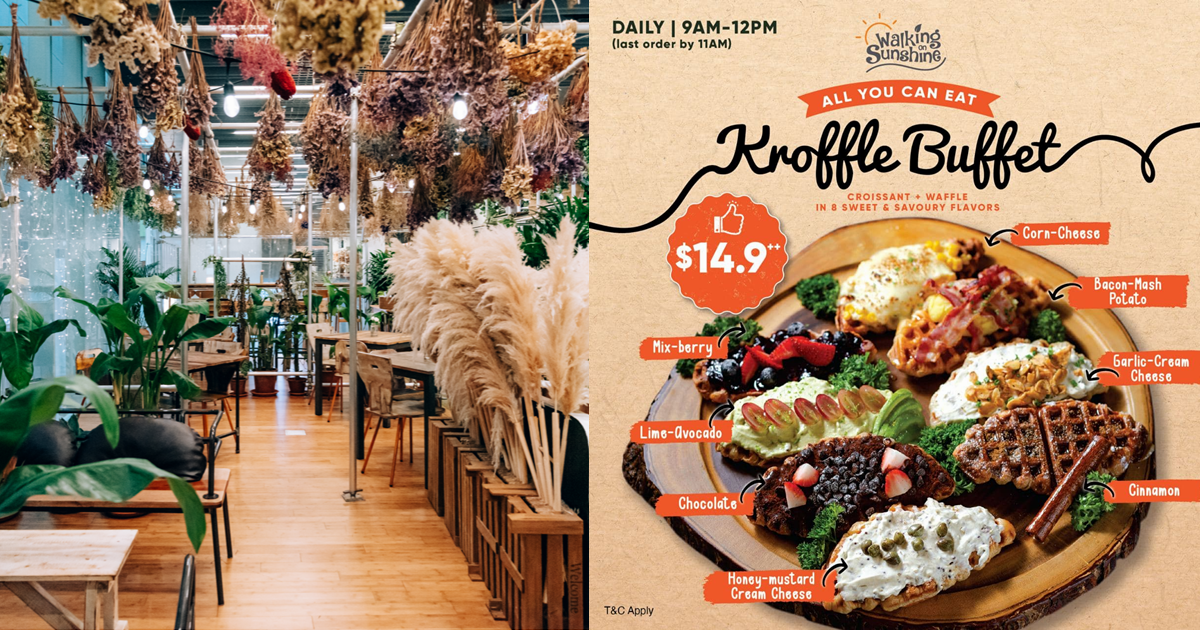 This unique cafe & salon located in Orchard Central has all-you-can-eat 'Kroffle' buffet for $14.90++ , and there are 8 flavours to choose from