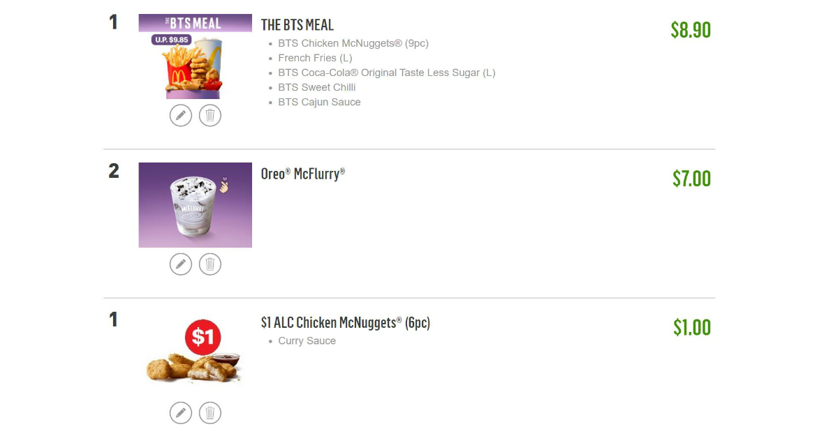 Ordering the BTS Meal on McDelivery? Use these coupon codes to get free treat for the month of June!