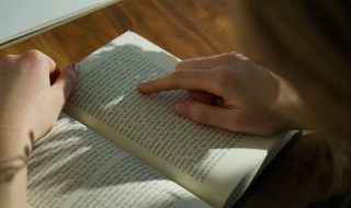 a person reading a book