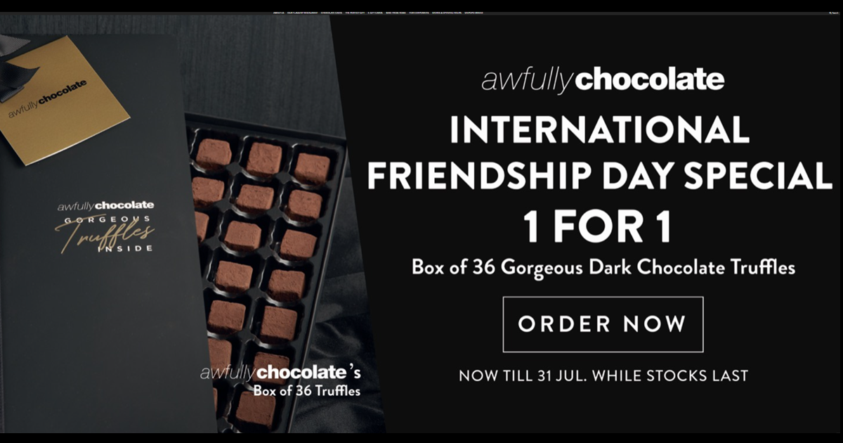 Awfully Chocolate's bestselling dark chocolate truffles are selling at