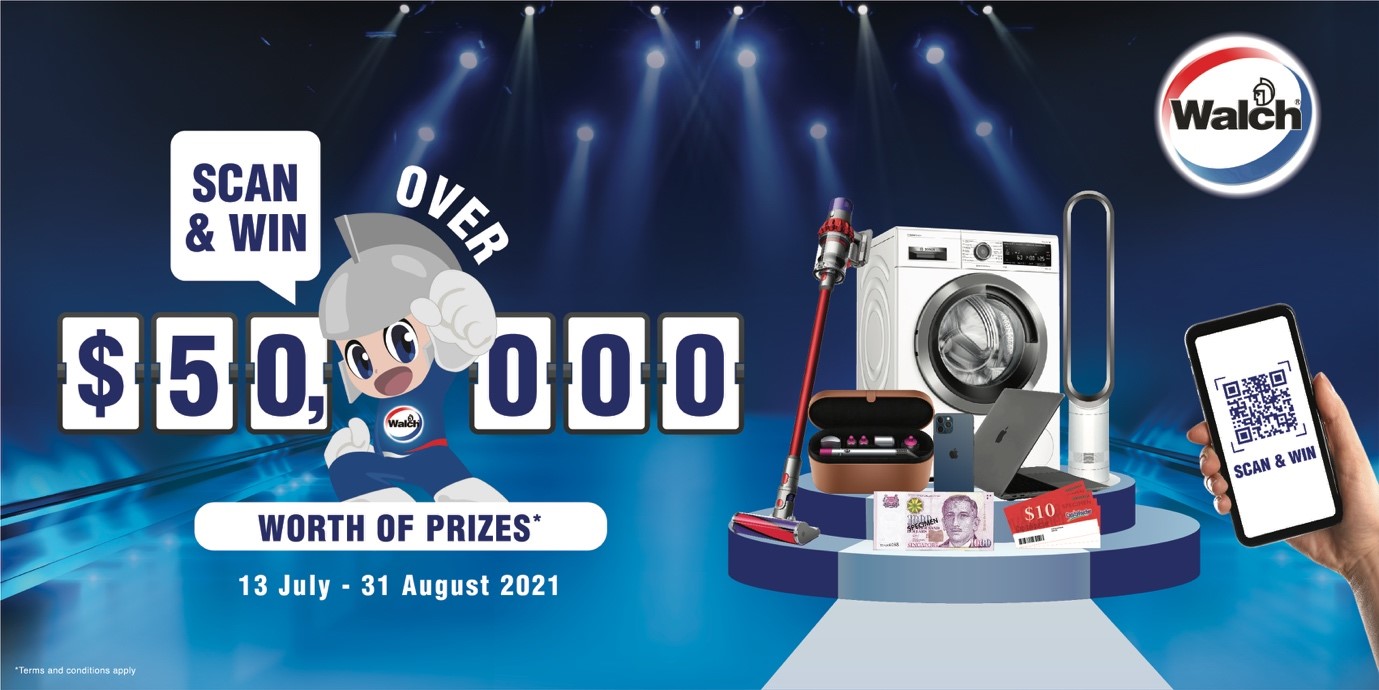 Win over $50,000 worth of attractive prizes with Walch® Scan & Win Promotion