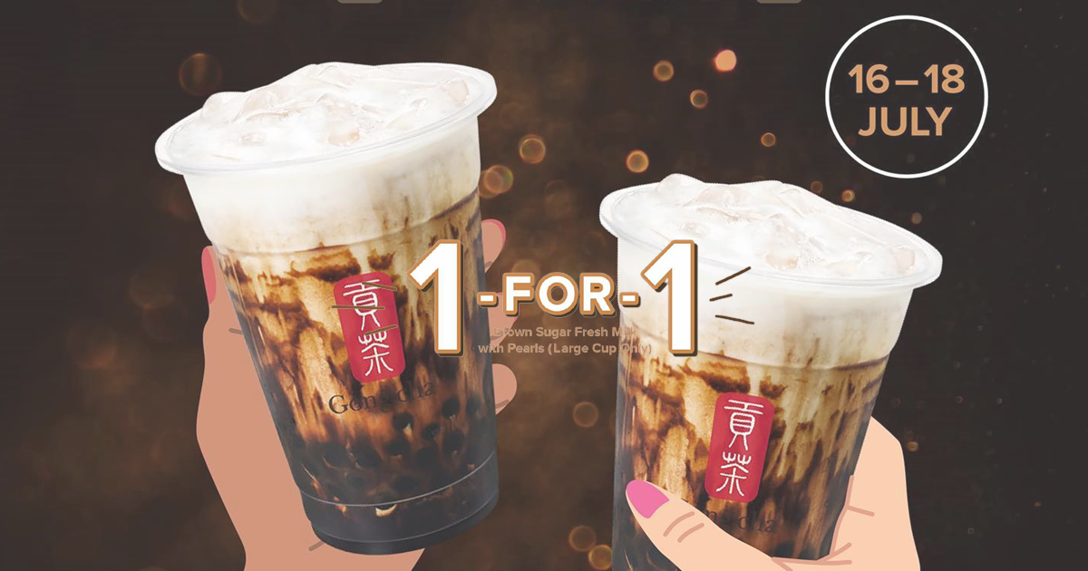 1-for-1 Brown Sugar Fresh Milk with Pearl at Gong Cha from 16 to 18 July 2021