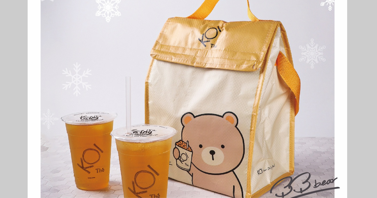 Free KOI Thé BB Bear Cooler Bag With Minimum Purchase