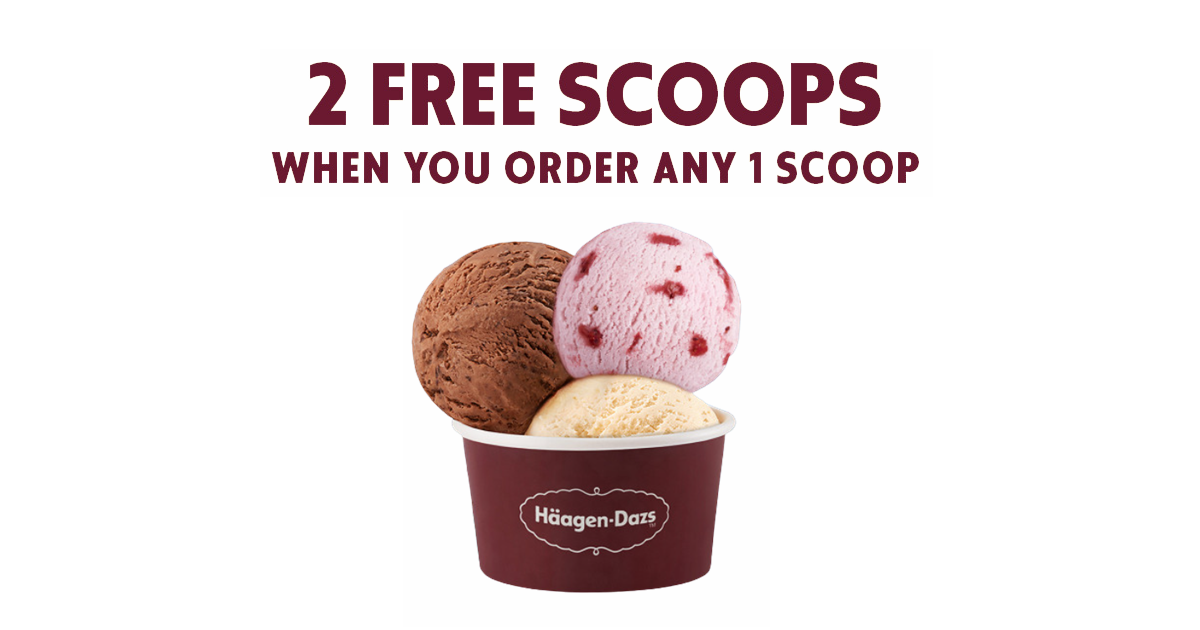 Häagen-Dazs Scoops Deal: Get 3 For The Price Of 1 On 18 July 2021, Because World Ice Cream Day