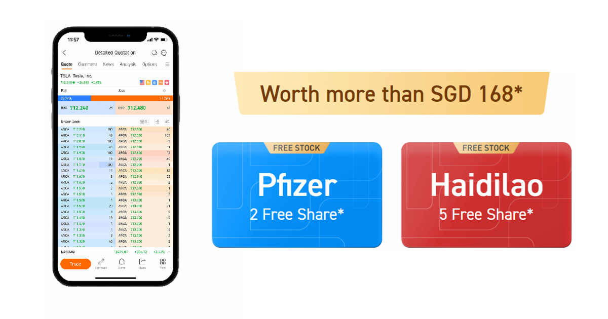 Get 2 Pfizer shares and 5 Haidilao shares for free. Here's how.