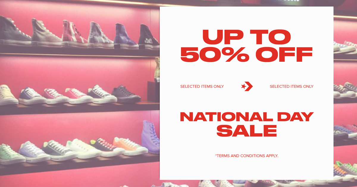 Converse celebrates National Day with up to 50% off selected items from now till 5 September 2021