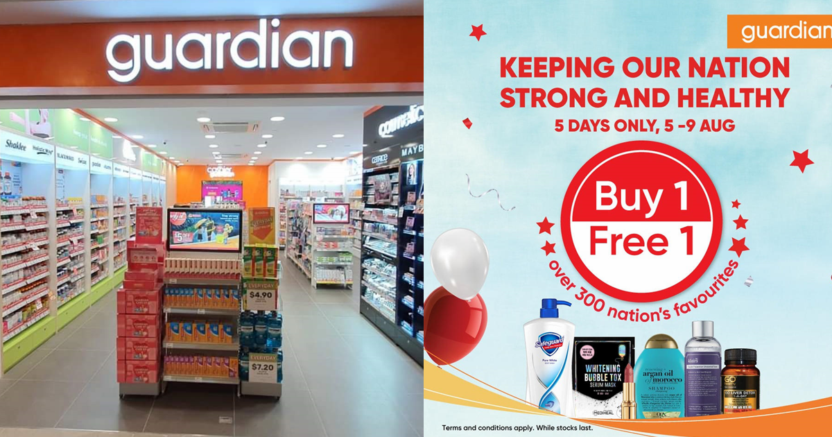 Buy 1 Get 1 Free For Over 170 Products At Guardian From Now Till 9 Aug 2021