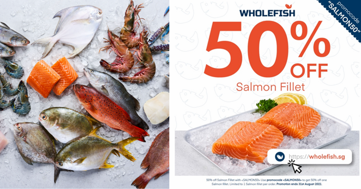 This online store has 50% off salmon fillets for a limited time, cost only $8.50 for half a kilo!