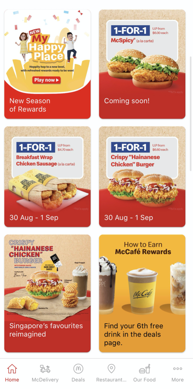 McDonald's: 1-FOR-1 Crispy Hainanese Chicken Burger & Breakfast Wrap Chicken Sausage (30 Aug - 1 Sep 21)