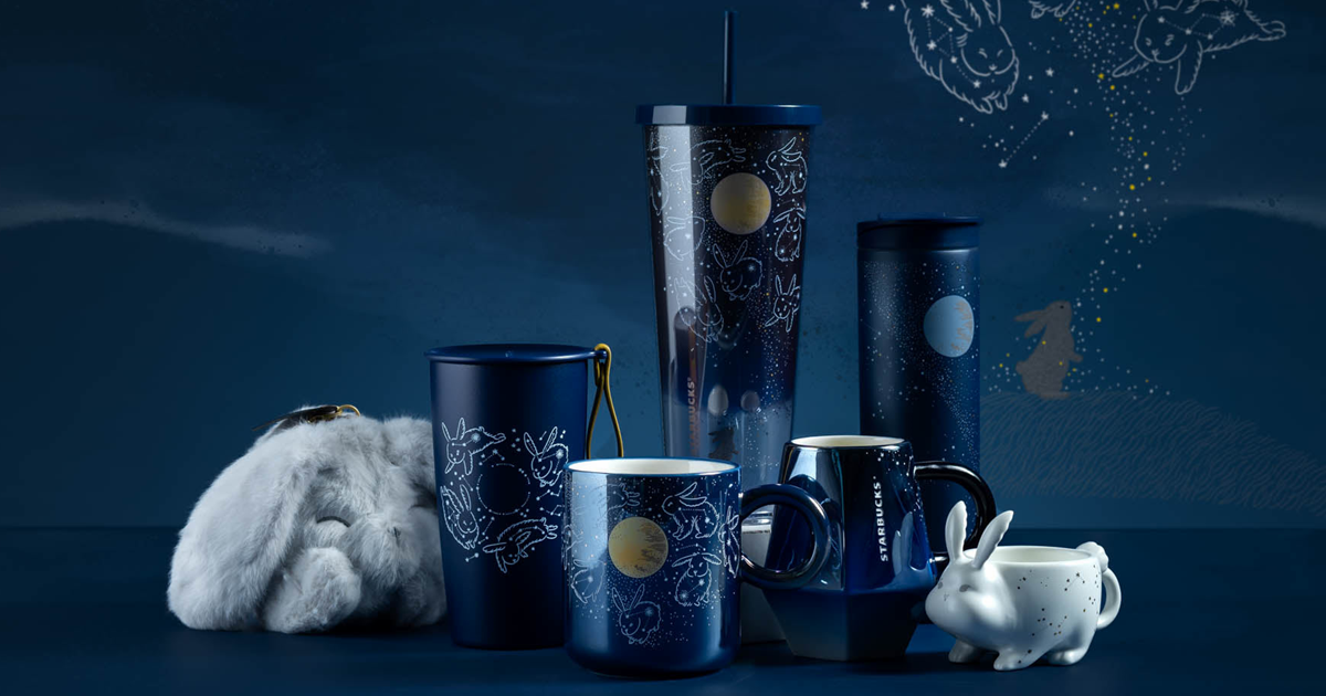 Starbucks S'pore launches new Mid-Autumn Drinkware Collection inspired by adorable bunnies