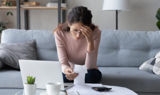 a woman facing financial anxiety