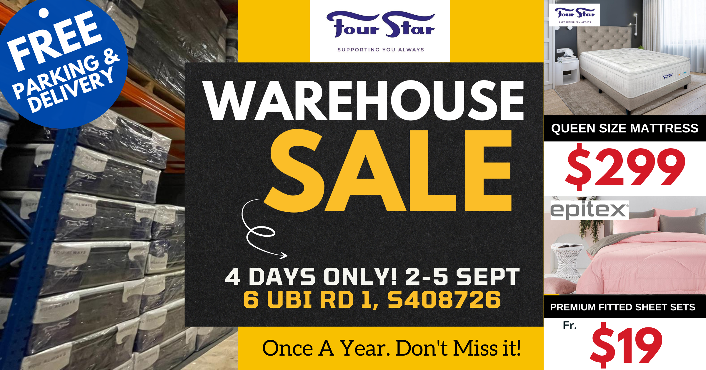 Ubi warehouse sale has over 1,000 mattress and storage beds to clear, price starts from S$199