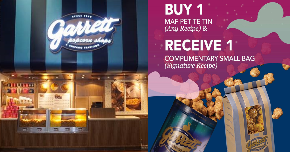 Buy-1-Get-1-Free: Get a FREE Small Bag of Garrett Popcorns with purchase of Petite Tin