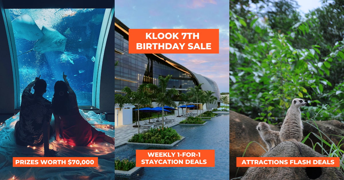 $70,000 Worth Of Prizes, 1-For-1 Staycations, Attractions Tickets For Klook’s 7th Birthday Sale