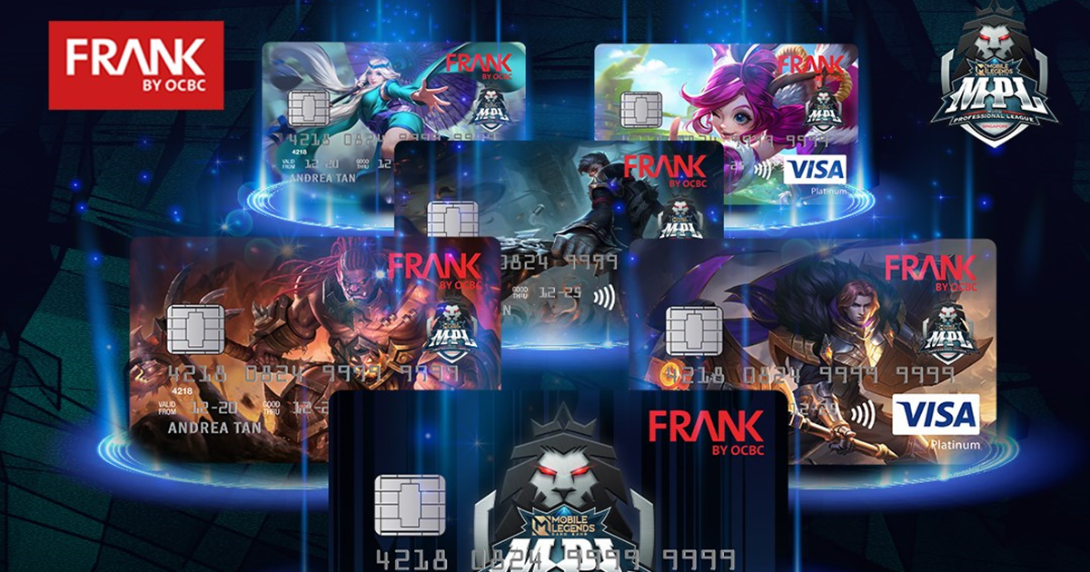 FRANK by OCBC Debit Cards featuring Mobile Legends: Bang Bang heroes now available