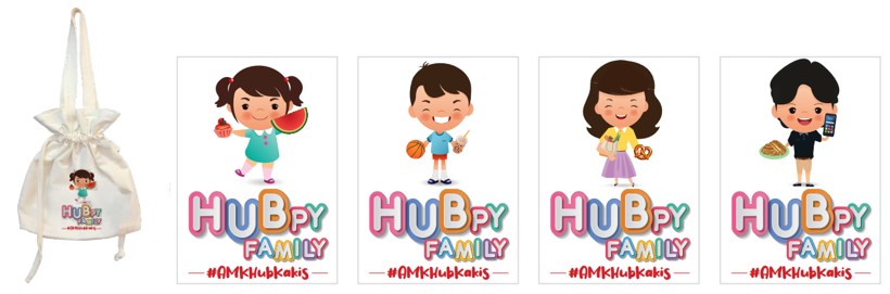 Shop and Collect the Exclusive #AMKHubKakis Family-themed Drawstring Bags and EZ-Link Cards - 1