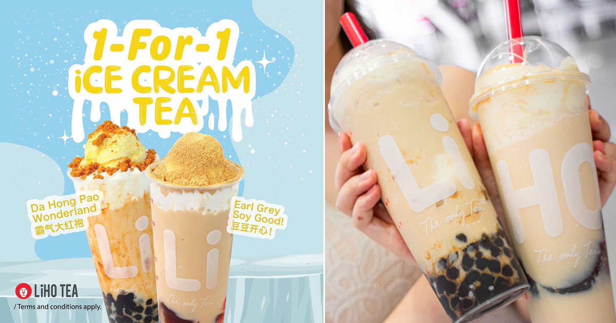 1FOR1 Ice Cream Tea at all LiHO Singapore outlets from now till 6 Mar 2022 MoneyDigest.sg