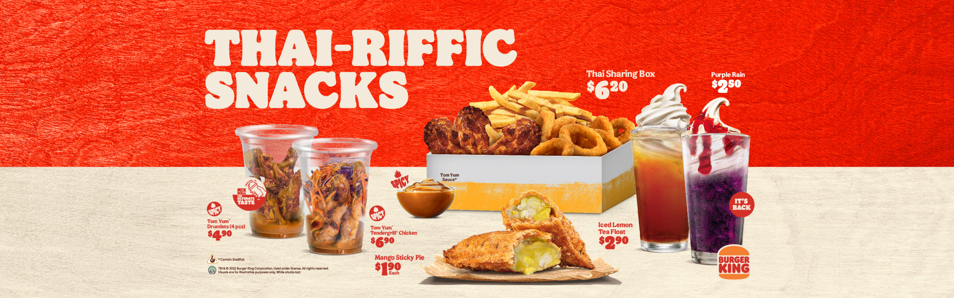 Burger King S’pore now selling Tom Yum burger, nuggets and drumlets; has mango-sticky pie too - 2