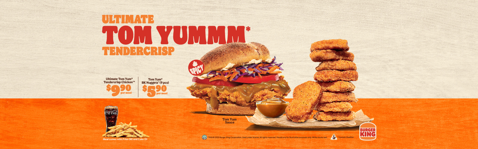 Burger King S’pore now selling Tom Yum burger, nuggets and drumlets; has mango-sticky pie too - 1