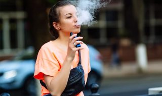 a teenager smoking