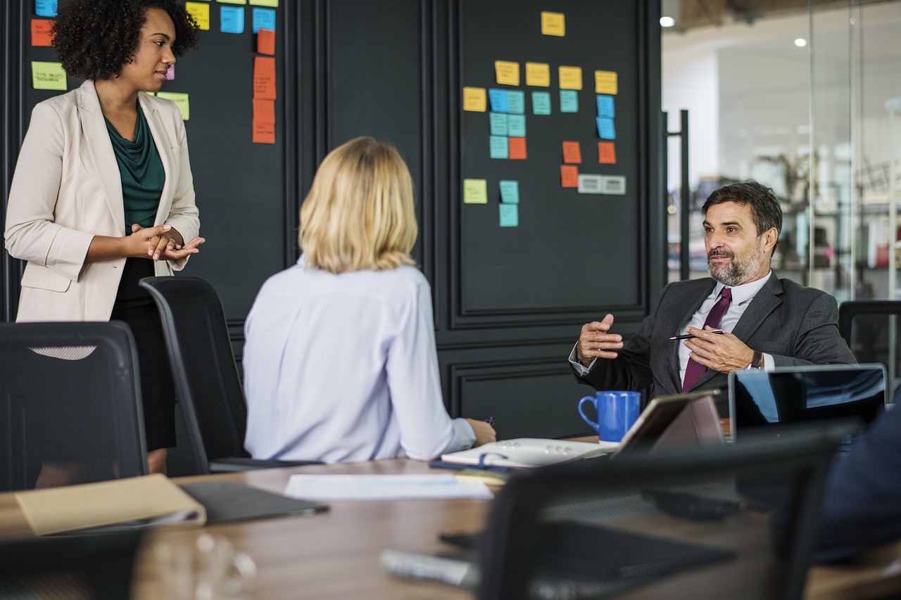 colleagues at a meeting