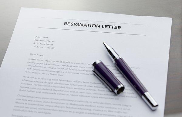 resignation letter