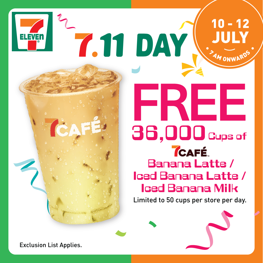 Lobang: FREE Mr Softee and 7Cafe Banana beverages at 7-Eleven from 10 - 12 Jul 22 - 5