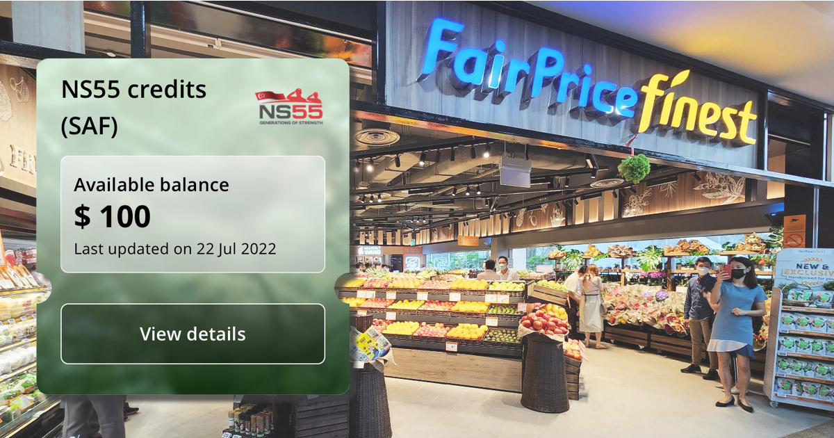 Spend NS55 credits at FairPrice from now till 31 Jul and get a S$6 ...