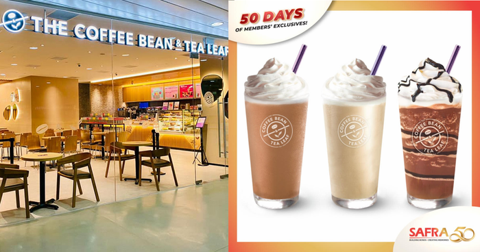 Lobang: The Coffee Bean & Tea Leaf offering free Ice Blended® drink to SAFRA members from 1 - 31 Aug 22 - 1