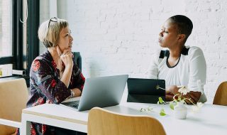 colleagues in a discussion