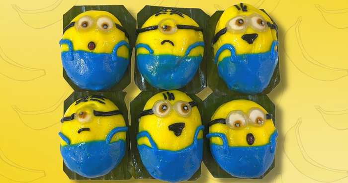 Lobang: Ji Xiang Ang Ku Kueh selling Minions ang ku kueh at 3-for-$12 - 1