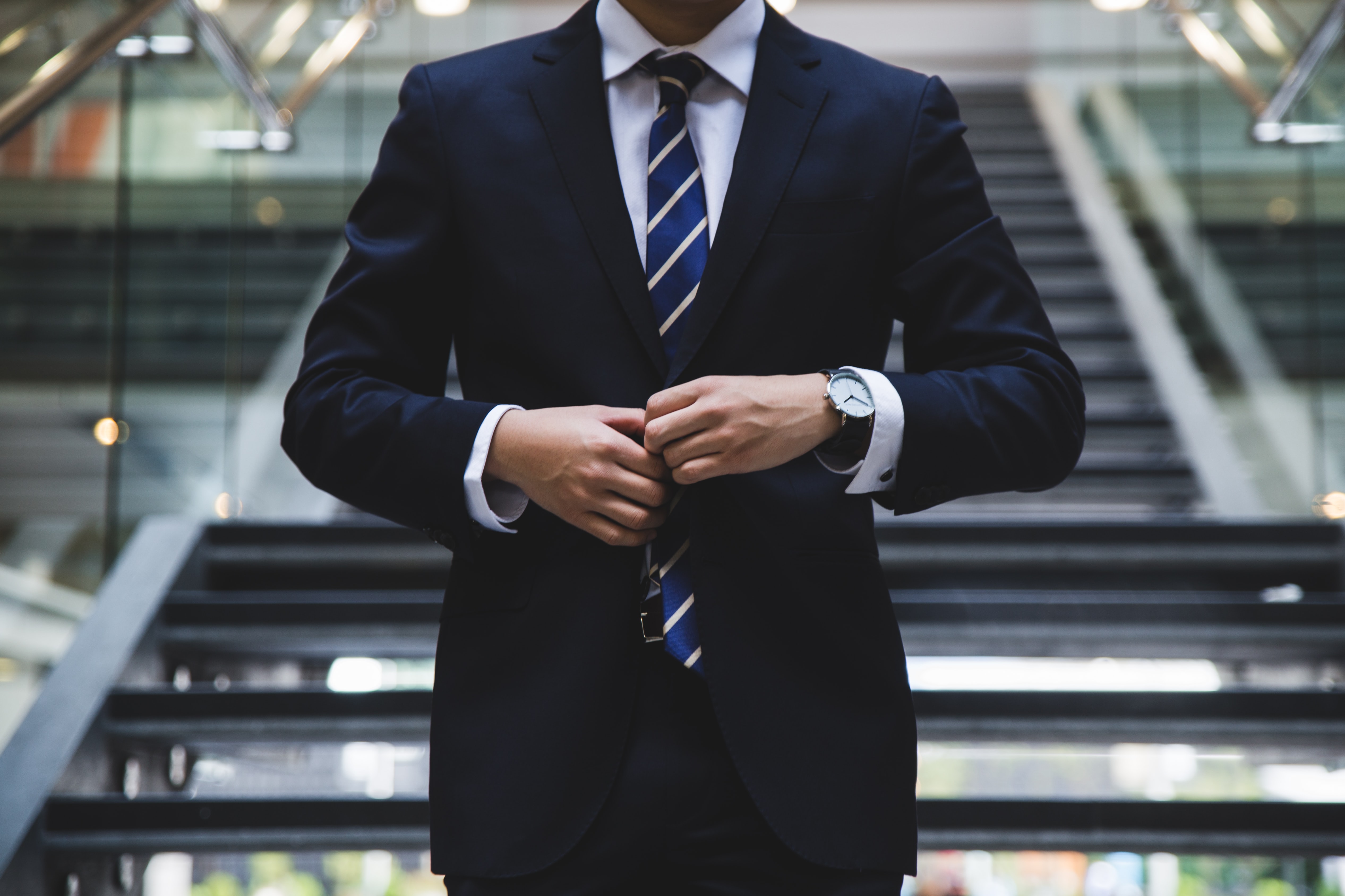 a man in suit and tie