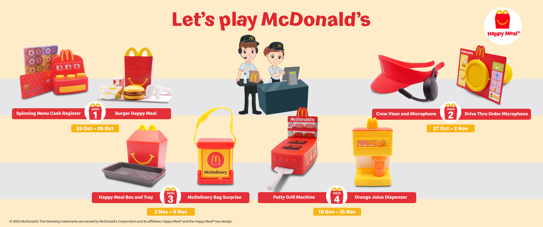 Lobang: New Happy Meal® Toys Let Your Child Role Plays A McDonald's Service Crew - 3