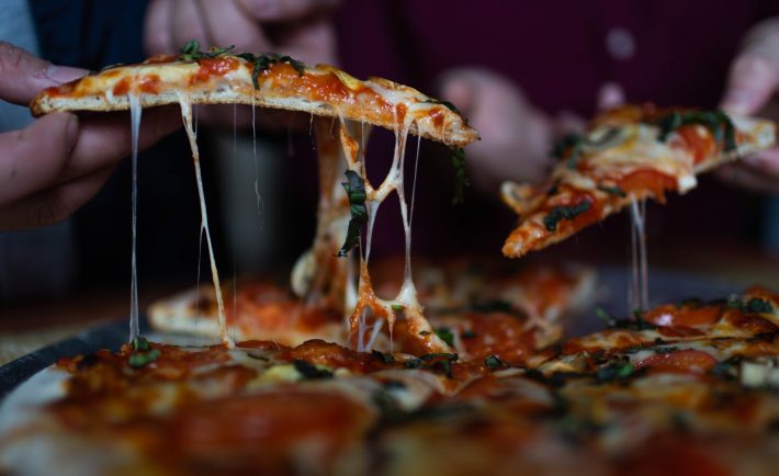 sliced pizzas