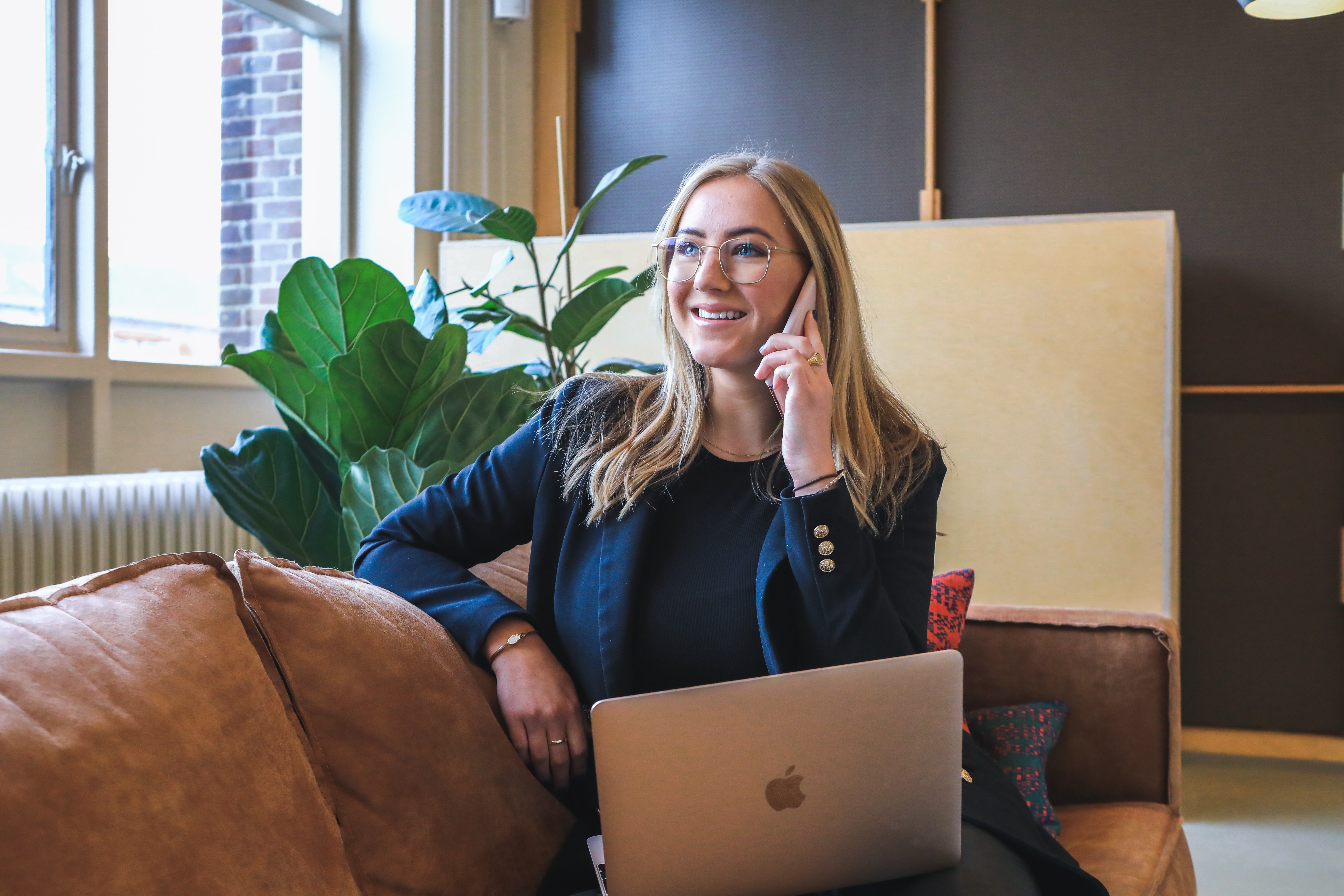 woman on a phone call