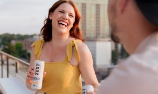 a woman having a good laugh