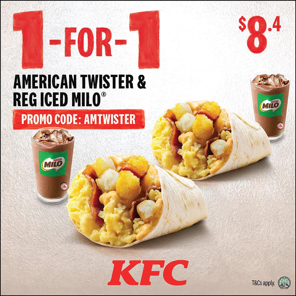 Lobang: KFC released a set of 1-for-1 coupons that you can use from 9 - 22 November 22 - 13