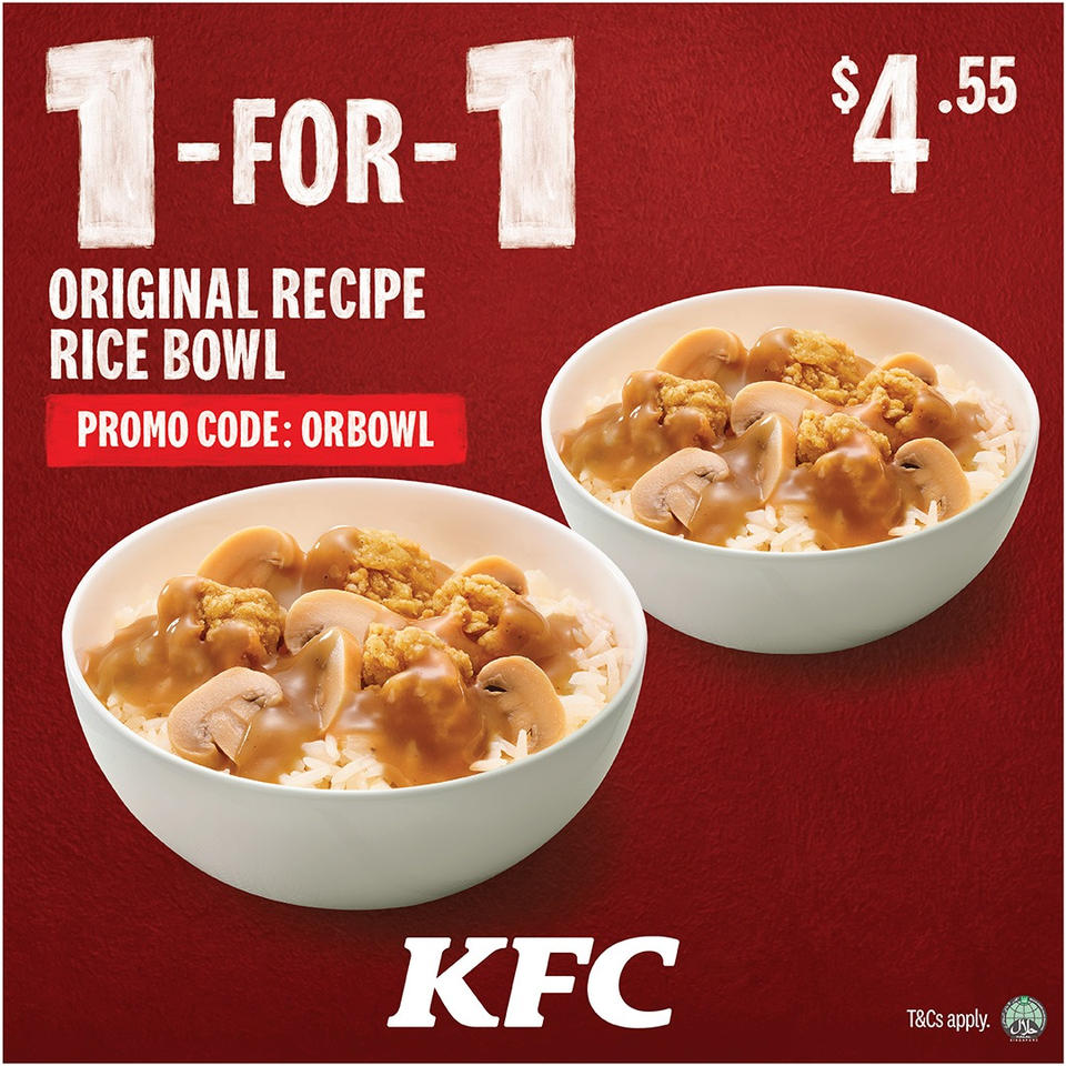 Lobang: KFC released a set of 1-for-1 coupons that you can use from 9 - 22 November 22 - 11