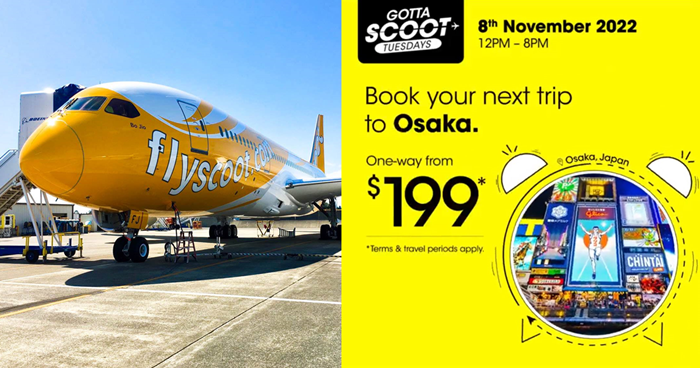 Lobang: Scoot runs 1-day sale offering promo fares to KL, Seoul, Tokyo and more from S$66! Book by 20:00 hrs on 8 Nov 22 - 1