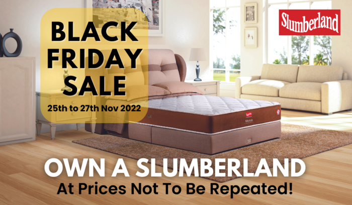 Lobang: Black Friday Promo: Furniture store offering lowest price Slumberland mattress from 25 - 27 Nov 22 - 2