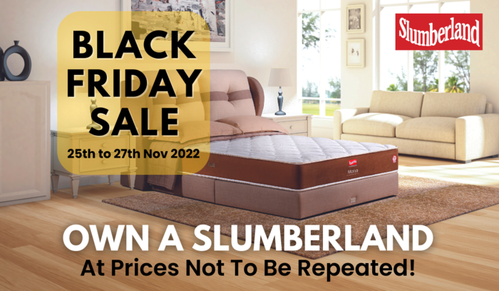 Lobang: Black Friday Promo: Furniture store offering lowest price Slumberland mattress from 25 - 27 Nov 22 - 1