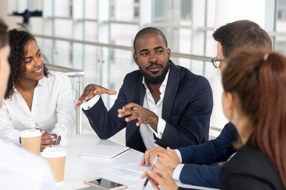 colleagues in a meeting