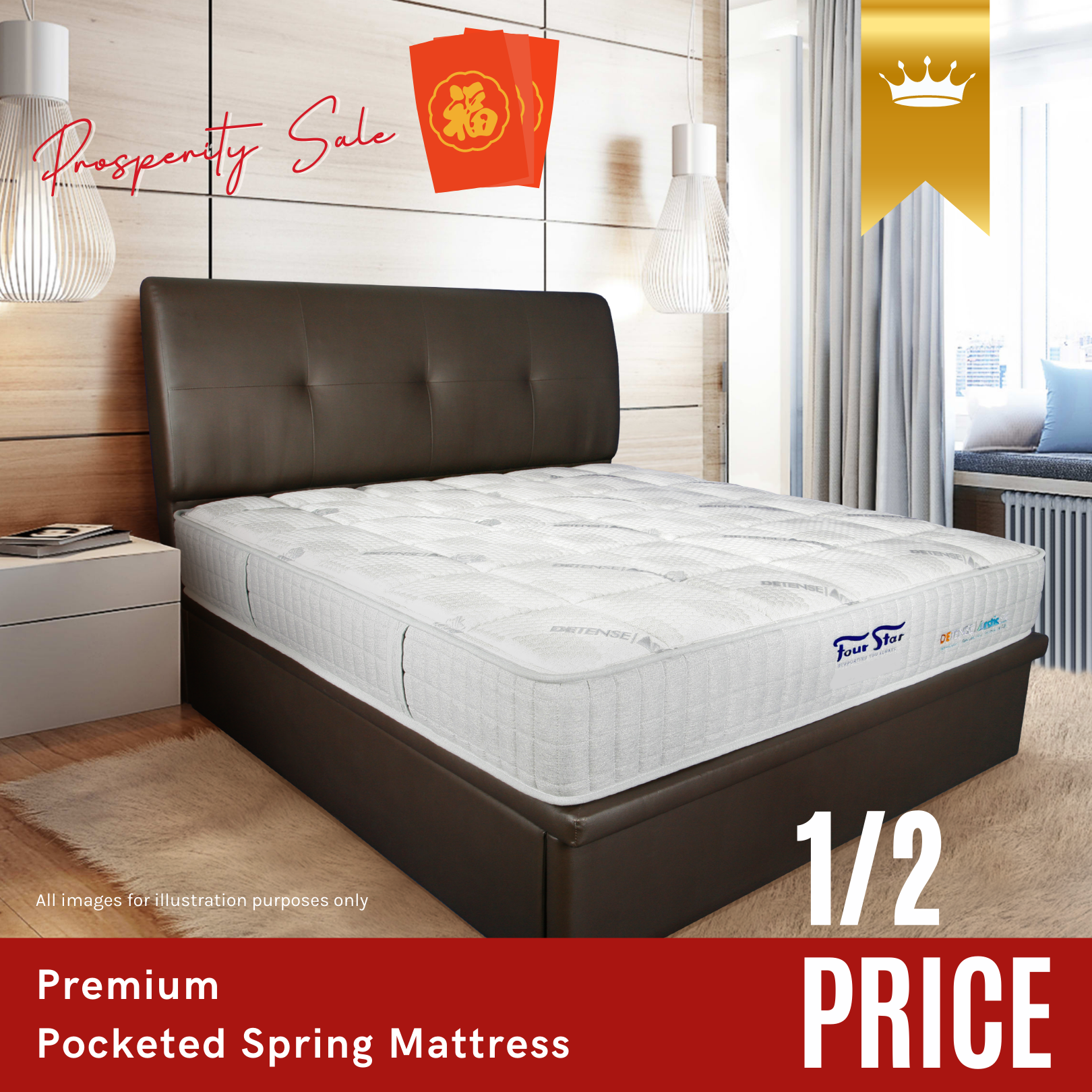 Lobang: Four Star's CNY Prosperity Sale Has Over 5,000 Items At 50% Off Including Mattresses, Bed Frames, Sofas & More - 5