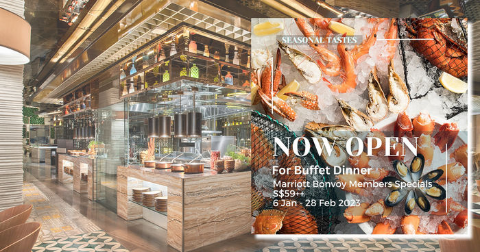 Lobang: $59++ Buffet Dinner (U.P. $88++) at Seasonal Tastes, The Westin Singapore from now till 28 Feb 23 - 2